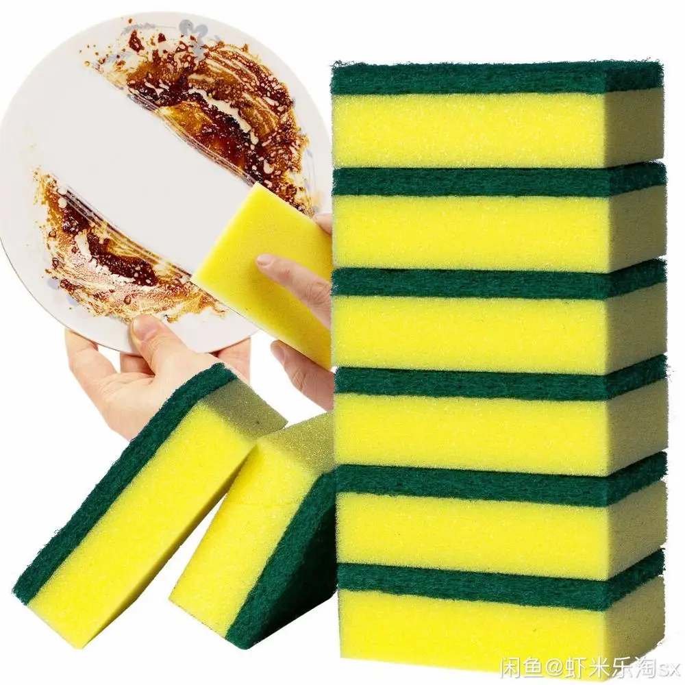 10pcs/lot * wholesale Dishwashing cloth scrub King pot sponge wipe rag brush ( 10*7cm ) | Дом и сад