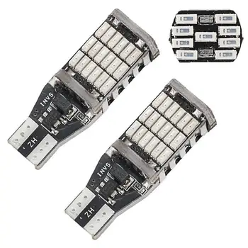 

1PCS T15 921 3W 45 SMD 4014 LED Auto Additional Lamp CANBUS NO ERROR Reverse Lights Car Daytime Running Light White DC 12V 2X