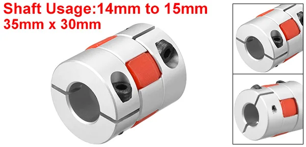 Uxcell 1/2pcs муфта вала L35xD30 6 мм до 6 мм-16 мм до 16 мм отверстие Гибкий Муфта для сервопривода ступенчатый мотор