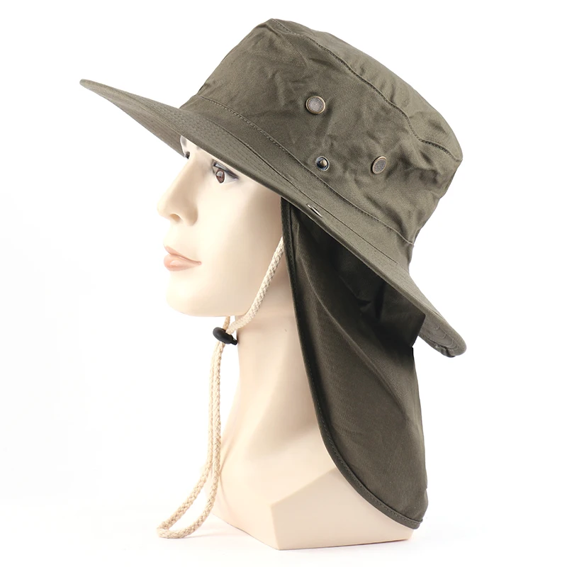 Women Summer Sun Hats With Neck Flap Outdoor UV Protection Fishing Hat For Men Bucket Cap Wide Brim Hiking Hats women sun hat