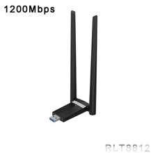 1200 Мбит/с USB3.0 Wifi антенный адаптер RTL8812BU Wifi приемник 5dBi антенна с высоким коэффициентом усиления Беспроводная сетевая карта для настольного ТВ-приставка