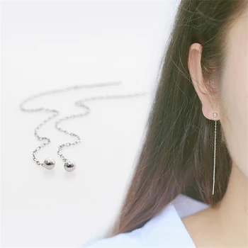 

3CM-20CM Long Drop Earrings Prevent Allergy 100% 925 Sterling Silver Earrings For Women Sterling-silver-jewelry