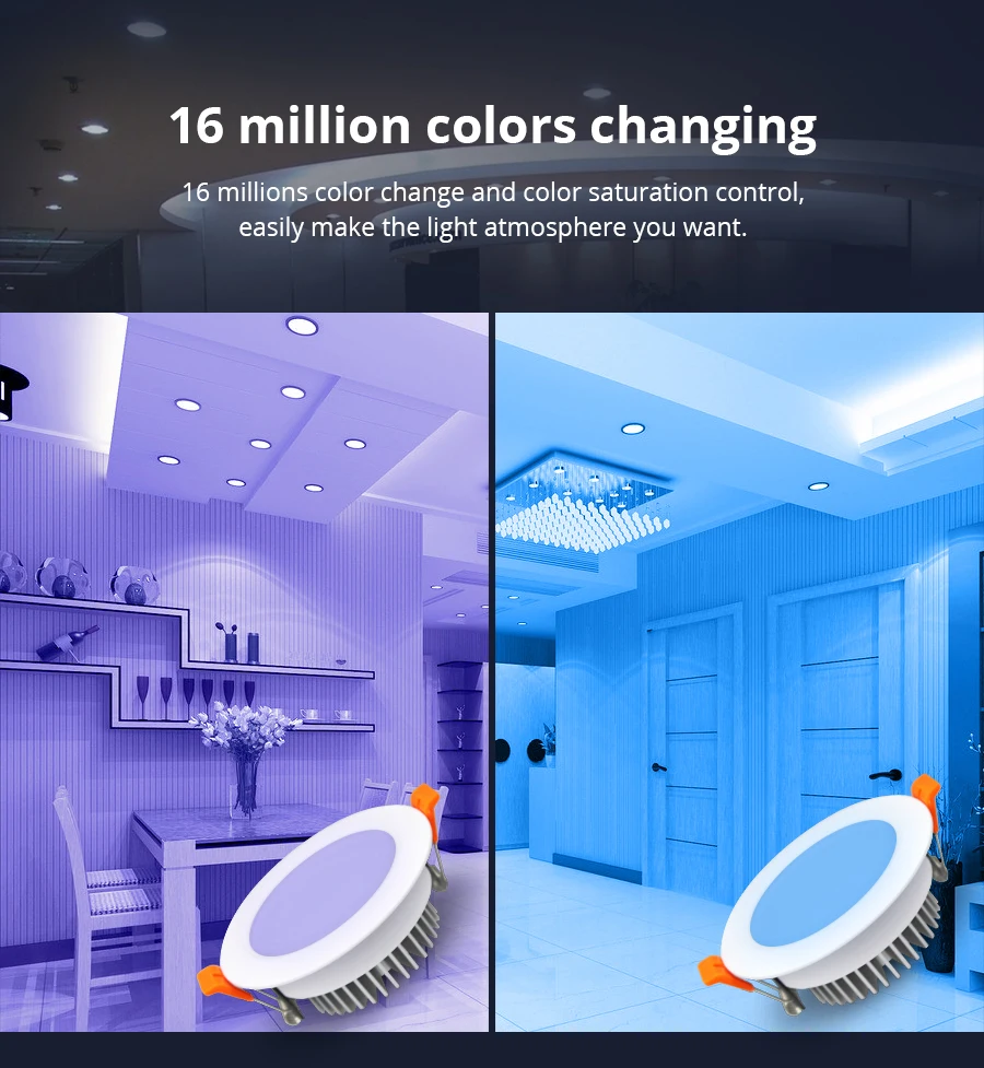 ZigBee 3,0 умный светильник RGBW светодиодный ламповый светильник работает с Amazon Echo Plus непосредственно 12 Вт умный светильник ing решение