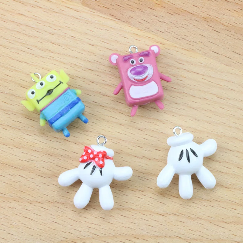 

Novelty earrings Korea earrings quirky jewelry soft plastic cute three-dimensional palm three-eyed bear earrings pendant