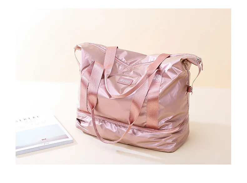 Дорожные сумки на плечо женская сухая и влажная разделительная спортивная сумка на молнии Женская универсальная сумка на выходные модная
