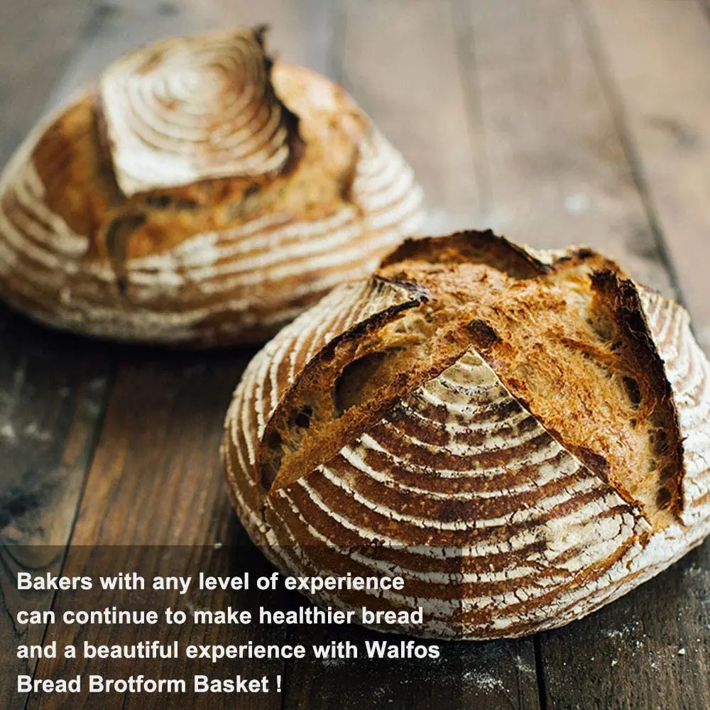 Sourdough Proofing Basket 10 Inch Round Banneton Proofing Basket Set-French Style Sourdough Bread Basket 100% Natural Rattan Hand Crafted Bread