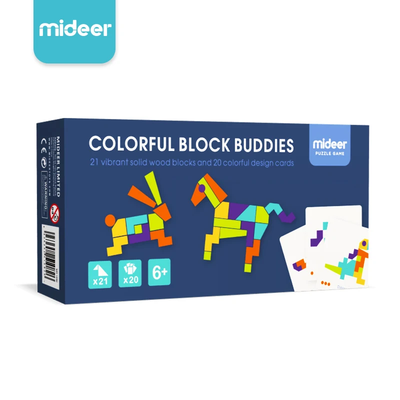 

Mideer Wooden Colorful Building Block Puzzle Toys baby puzzle toy puzzles
