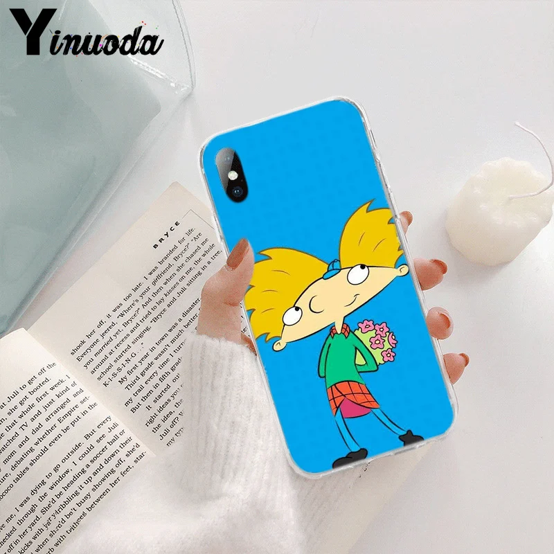 Yinuoda Hey Arnold TPU Мягкий силиконовый прозрачный чехол для телефона iPhone 8 7 6 6S Plus X XS MAX 5 5S SE XR 11 pro max