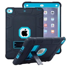 Жесткий армированный чехол для Apple iPad 9,7 полный корпус защитный чехол для iPad 9,7 Kickstand детский силиконовый чехол+ пленка+ ручка