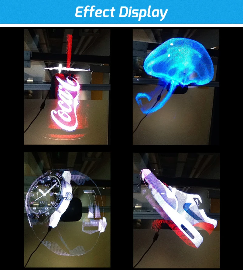 42 см 224 светодиодный s 3D Wifl голографический плеер рекламный дисплей логотип светодиодный светильник-вентилятор 3D светодиодный рекламный логотип светильник