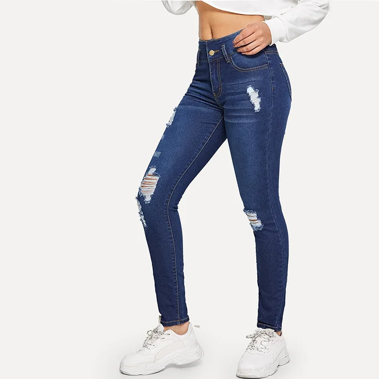 Импортные товары; экспорт; женские брюки; AliExpress; коллекция года; сезон весна-осень; джинсы с дырками; Европа и Америка; онлайн