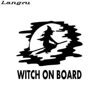 

New Style Cute Witch On Board Body Car Window Bumper Drift Vinyl Decal Car Sticker Accessories Jdm