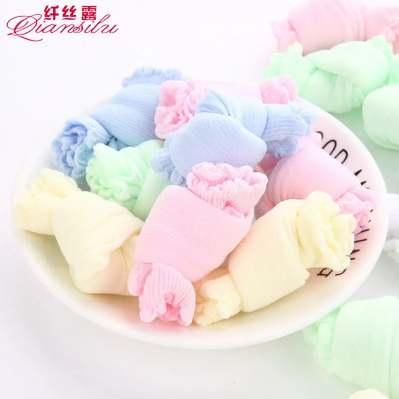 

30 Pairs/Lot Girls Socks for Children Kids Mesh Style Baby Girl Socks with Elastic Candy Colors Summer 0-3-9 years old