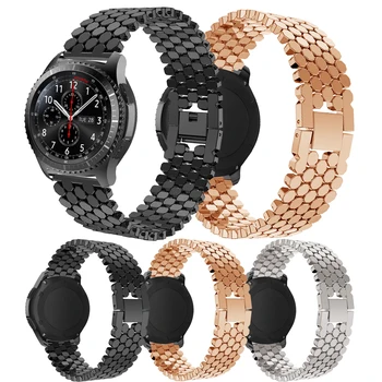 

Metal watchband Strap for Samsung Gear S3 Frontier Galaxy 46mm Wristband Replacement watchband For Huawei Watch GT band Bracelet