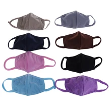 1 шт. хлопковая Пылезащитная маска для лица унисекс Kpop черная однотонная велосипедная маска против пыли хлопковая защитная маска для лица маски