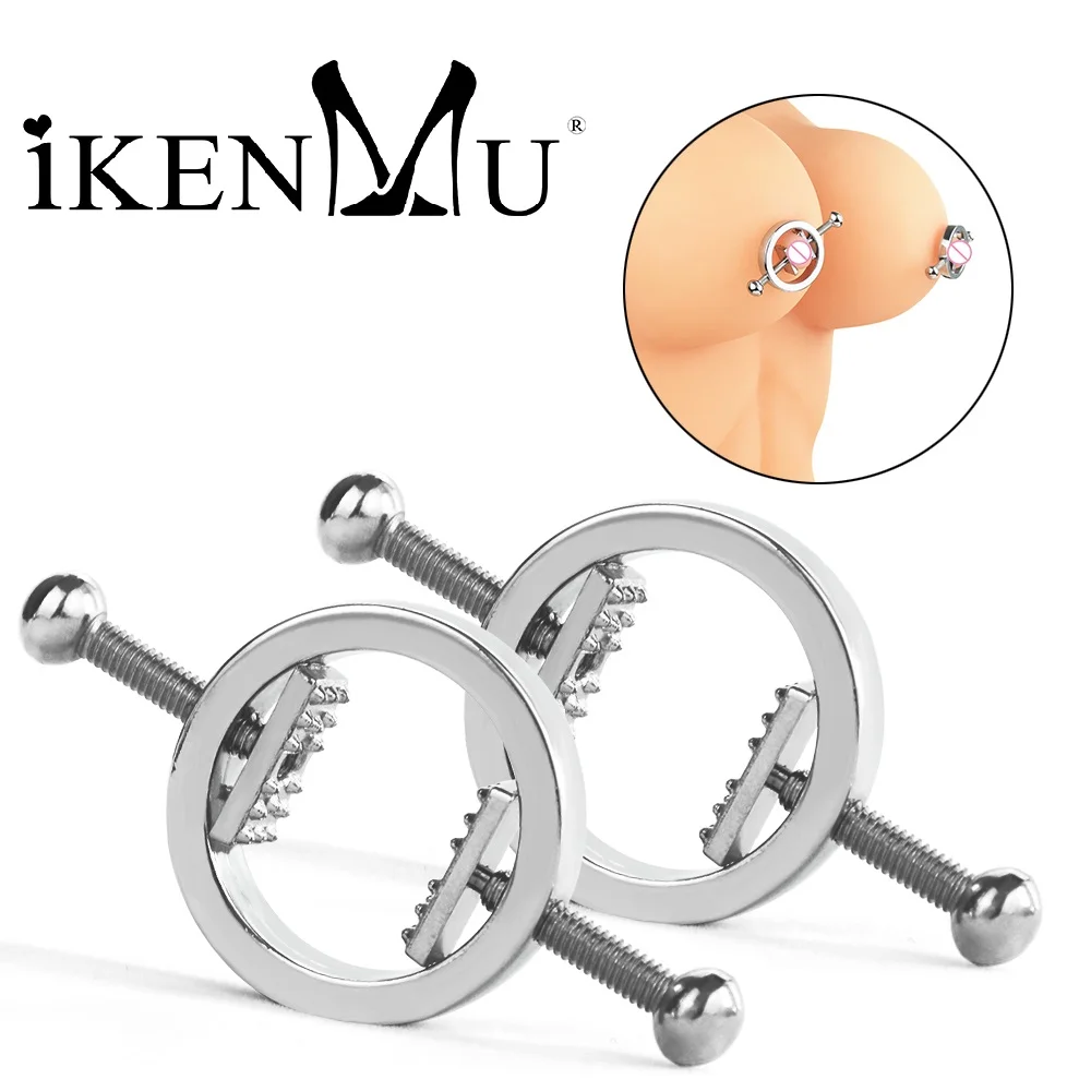 Nipple Clips SM Game Bondage Restraint iKenmu Stainless Steel Metal High Quality BDSM Breast Clamps Sex Toy for Couples Fun Nipple Clips SM Game Bondage Restraint iKenmu Stainless Steel Metal High Quality BDSM Breast Clamps Sex Toy for Couples Fun