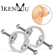 Nipple Clips SM Game Bondage Restraint iKenmu Stainless Steel Metal High Quality BDSM Breast Clamps Sex Toy for Couples Fun Nipple Clips SM Game Bondage Restraint iKenmu Stainless Steel Metal High Quality BDSM Breast Clamps Sex Toy for Couples Fun
