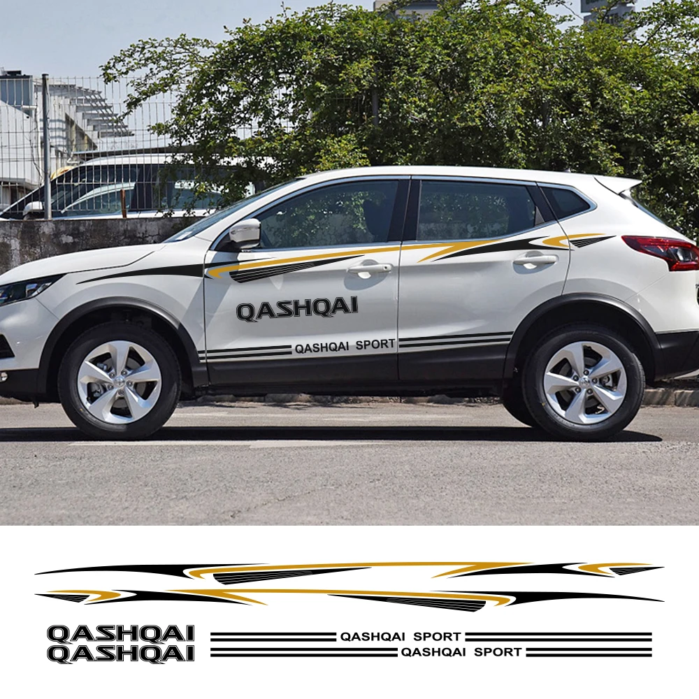 Nissan Qubenissan Qashqai J10 J11 J12 Sport Styling Vinyl Decal Side Skirt  Stickers