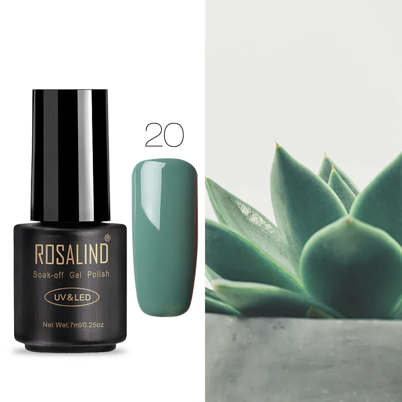 RA20 ROSALIND Гель-лак для ногтей Полупостоянный УФ для ногтей все для маникюрной основы верхнее покрытие Гель-лак для ногтей Лучший лак гель - Цвет: RA20