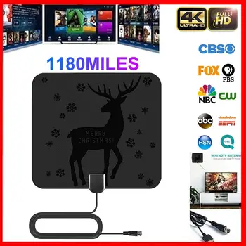 

1180 Miles 4K TV Antenna Freeview 25DB Digital HDTV Antenna With Amplifier Signal Booster Radius Surf Fox DVB-T2 TV Aerial