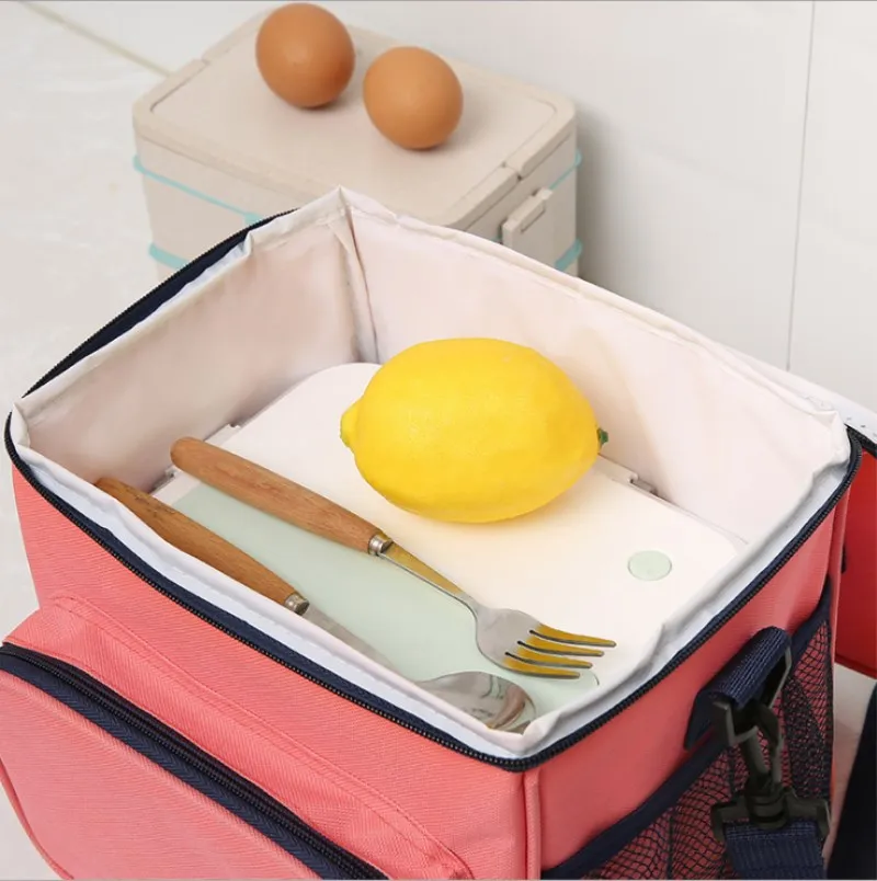 Изолированная дорожная сумка-тоут контейнеры для обедов сумки для мужчин и женщин взрослых горячие и холодные продукты тепловой охладитель