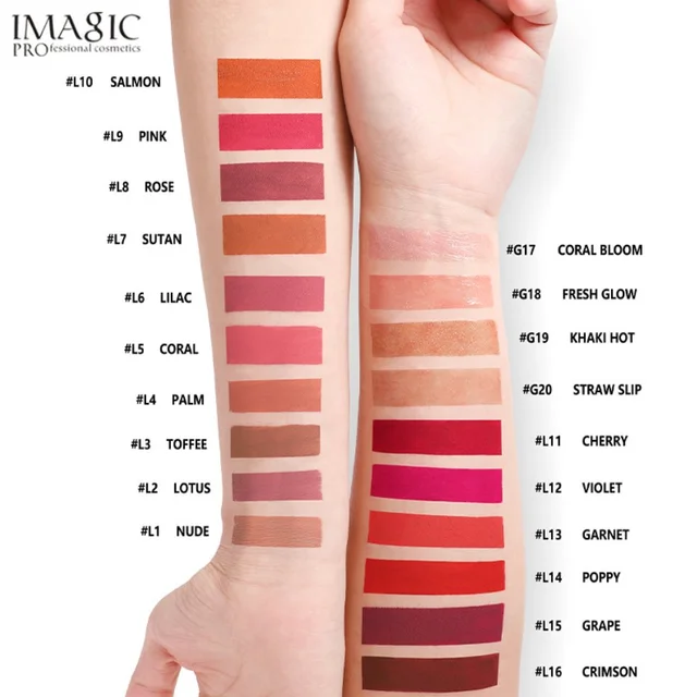 IMAGIC New 20 Colors Lipgloss Velvet Matte Non Stick Cup Moisturizing No Fading Lasting Lipstick Official Profuct Cosmetics 3