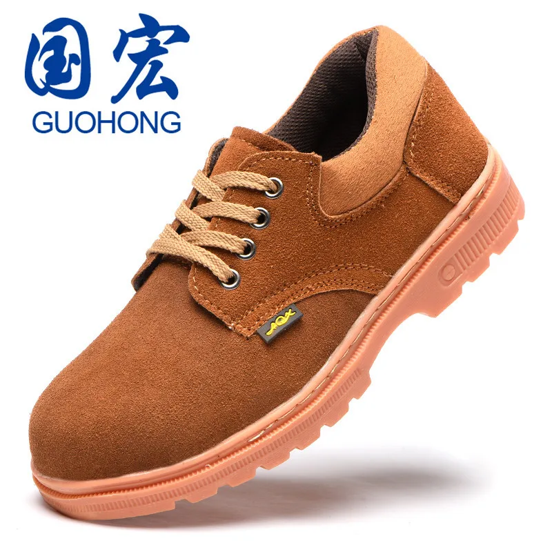 

Cowhide Safety Shoes Cross Border Wholesale Stab-Resistant Safety Shoes Anti-static Wear-Resistant Anti-slip Rubber Sole Shoes