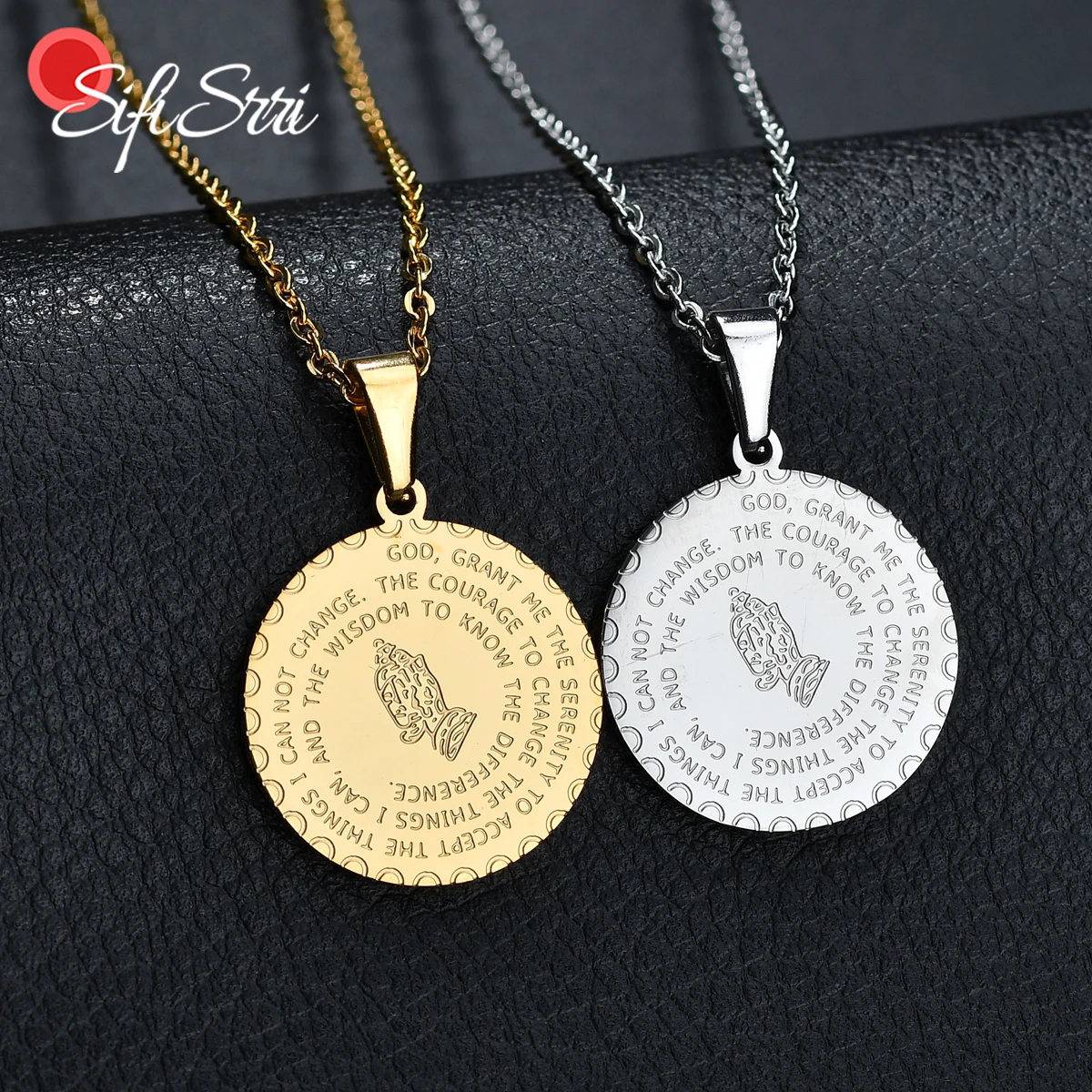 Stainless Steel Religious Medal Stainless Steel Necklace Stainless