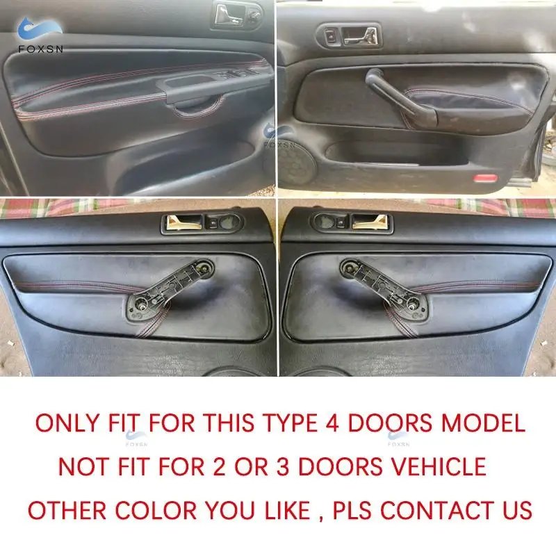 Armrest Panel Cover For VW Golf 4 MK4 Bora Jetta 1998-2005 4 Doors LHD