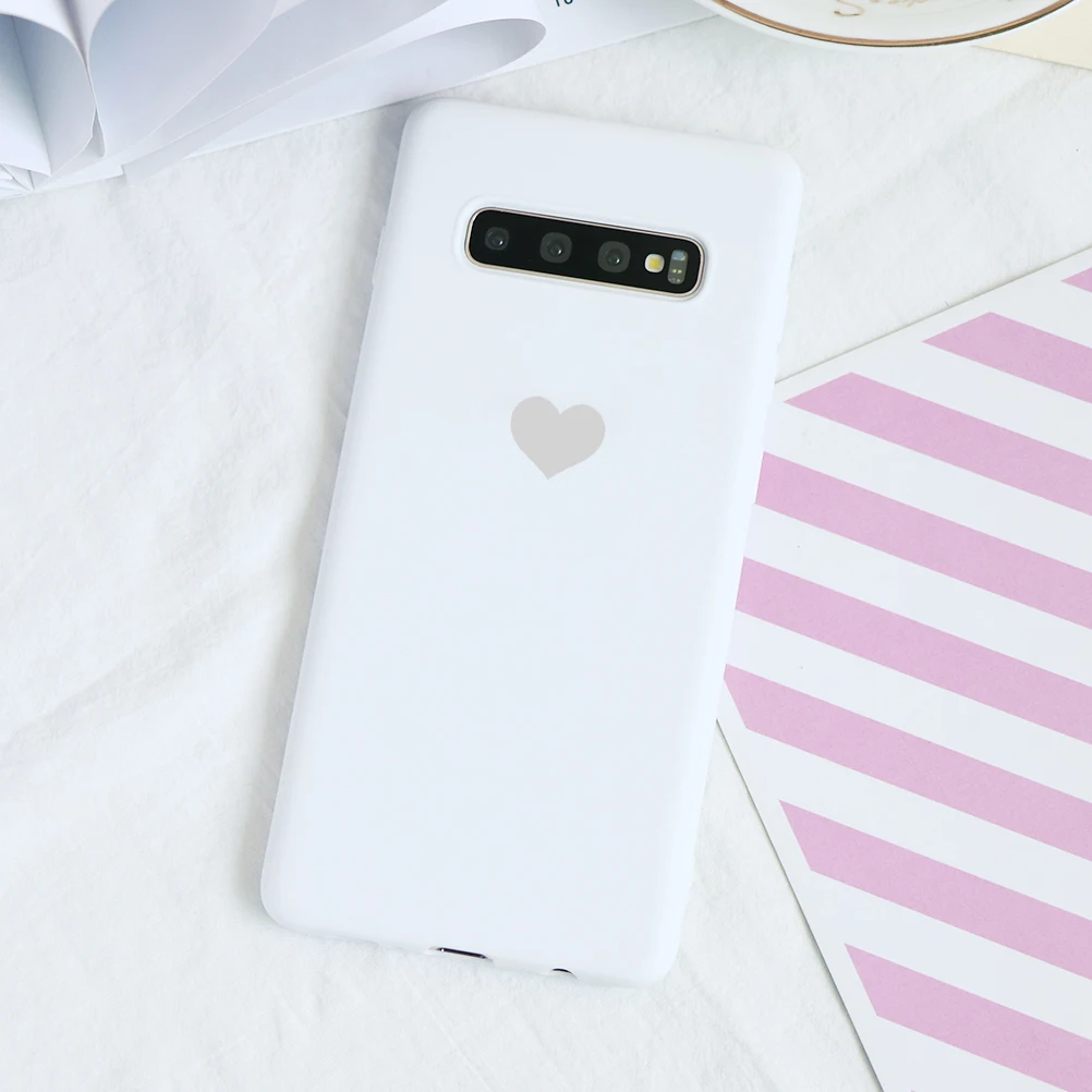 Разноцветное сердце «любовь» чехол для samsung Galaxy S8 S9 S10 S6 S7 край S10e J6 J4 Plus J5 J7 чехол Мягкая термополиуретановая накладка на заднюю панель из матовой