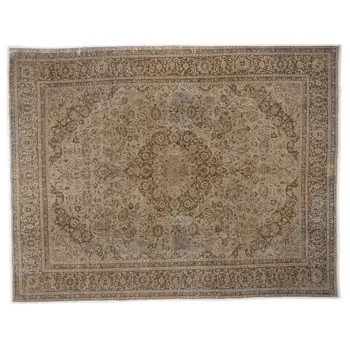 

Handmade Beige Vintage Persian Area Rug 285x377 Cm-9'4''X12'4''