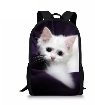 

Adorable Kitten Cat School Bags for Teenage Girls Backpack Student Bookbag Kawaii Purple Rucksack Mochila 2020 New