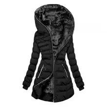  Winter Women's Jacket Coat Solid Color Zipper Closure Slim Waist Hooded Quilted Overcoat for Women Outdoor 
