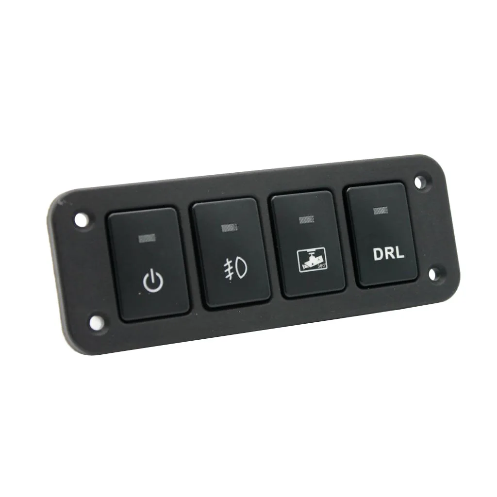 Car 4 Gang Fog DRL Light Switches Control Panel with White Light for Toyota