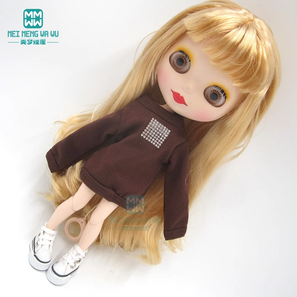 Одежда для куклы подходит 1/6 28-30 см blyth Azone OB23 OB24 модная Толстовка розовый, черный, белый, коричневый