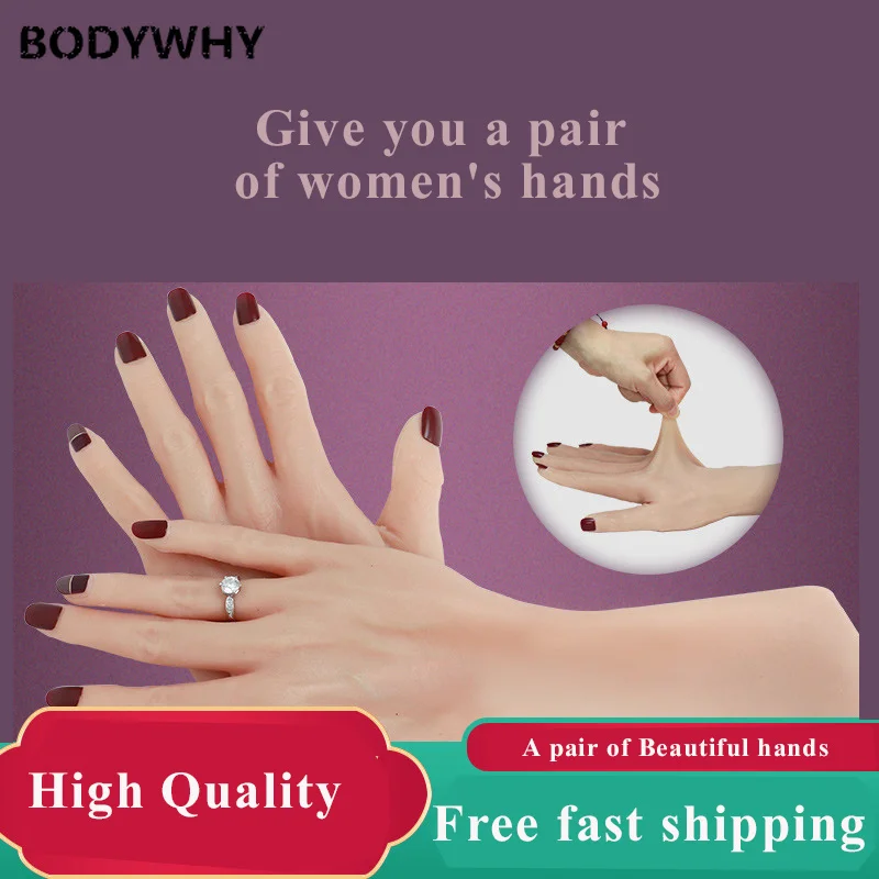 

Silicone Arm with Red Nails Gloves Lifelike Realistic Silicone Arm for Mastectomy Crossdresser Shemale Artificial Cosplay Latex