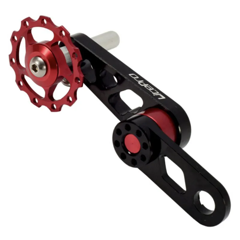 Велосипедное направляющее колесо из алюминиевого сплава велосипедный Одноместный задний переключатель скорости натяжитель цепи с звездочкой MTB велосипед - Цвет: R