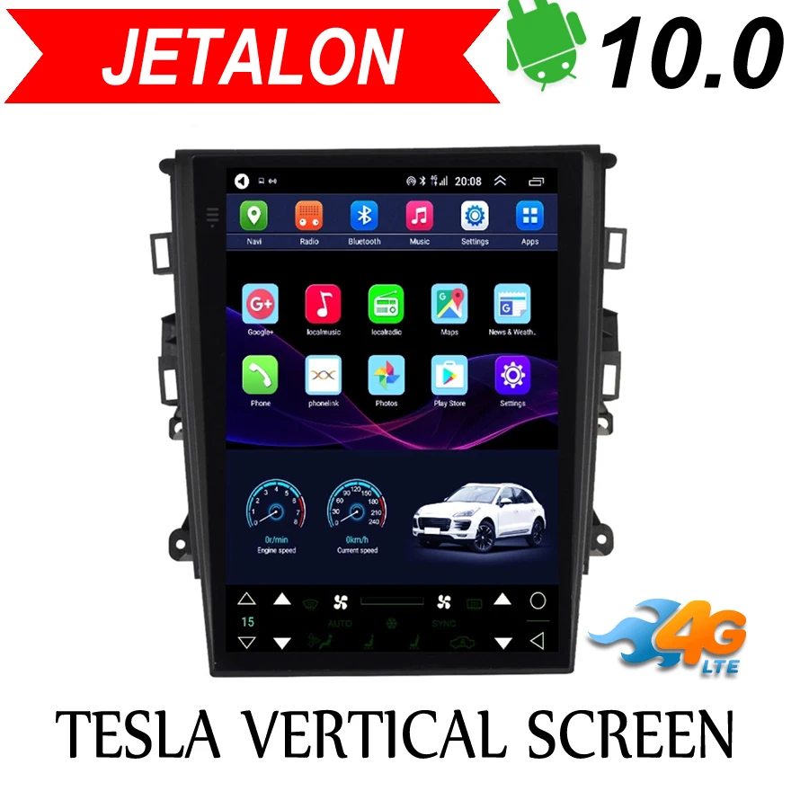 Jetalon Smart Car Navigation 4G Network for Ford Mondeo 2013-2018 stereo Android GPS Vertical radio Reversing All-in-One | Автомобили и