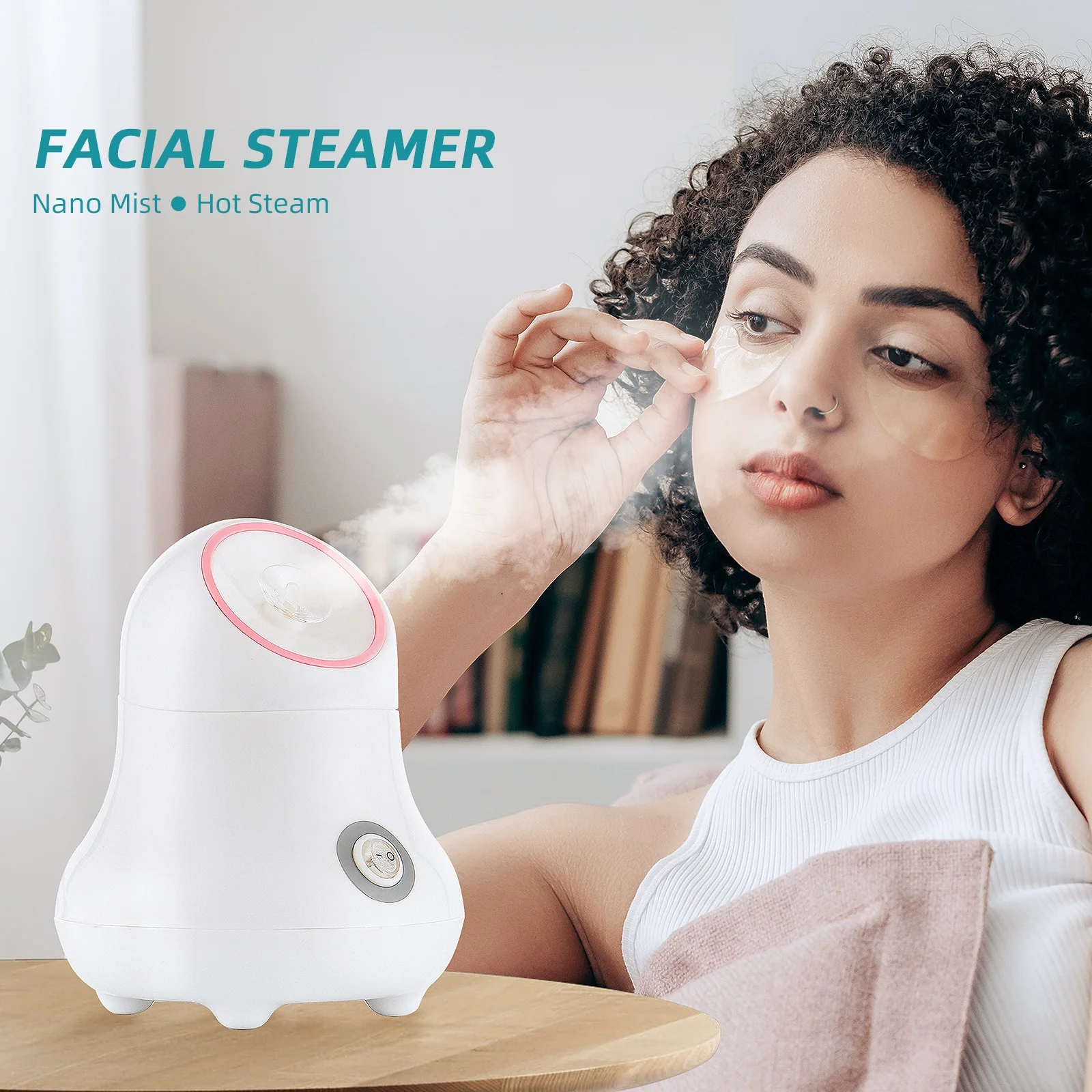 2 in 1 Hair Dryer Facial Steamer Hair Salon Ozone Steam Ion Sprayer Skin  Beauty Care Machine for Home Salon Beauty