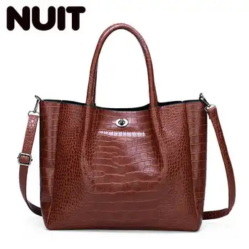 

Luxury Handbag Women Bag Designer Crocodile Pattern Fashion Shoulder Bag PU Leather Brand Tote Bag Crossbody Bags For Women 2020