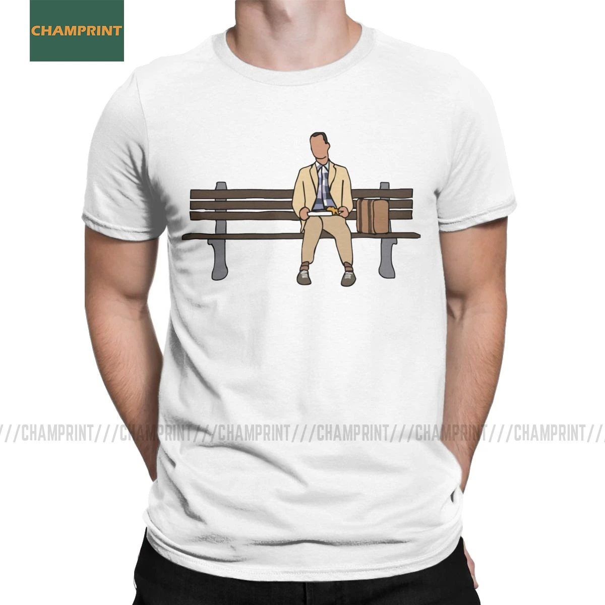 Мужские футболки с надписью Life Is A Box Of Chocolates Forrest Gump хлопковые коротким рукавом