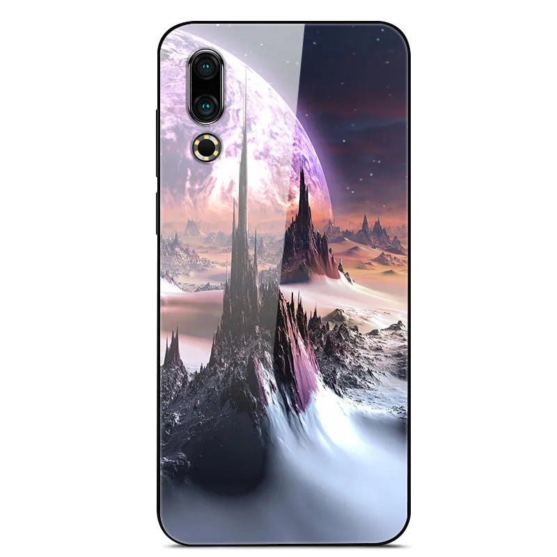 Чехол для Meizu 16 s, чехол из закаленного стекла «Планета космос», стеклянный чехол для Meizu 16 s, Coque Shell для Meizu 16 s 16S Fundas