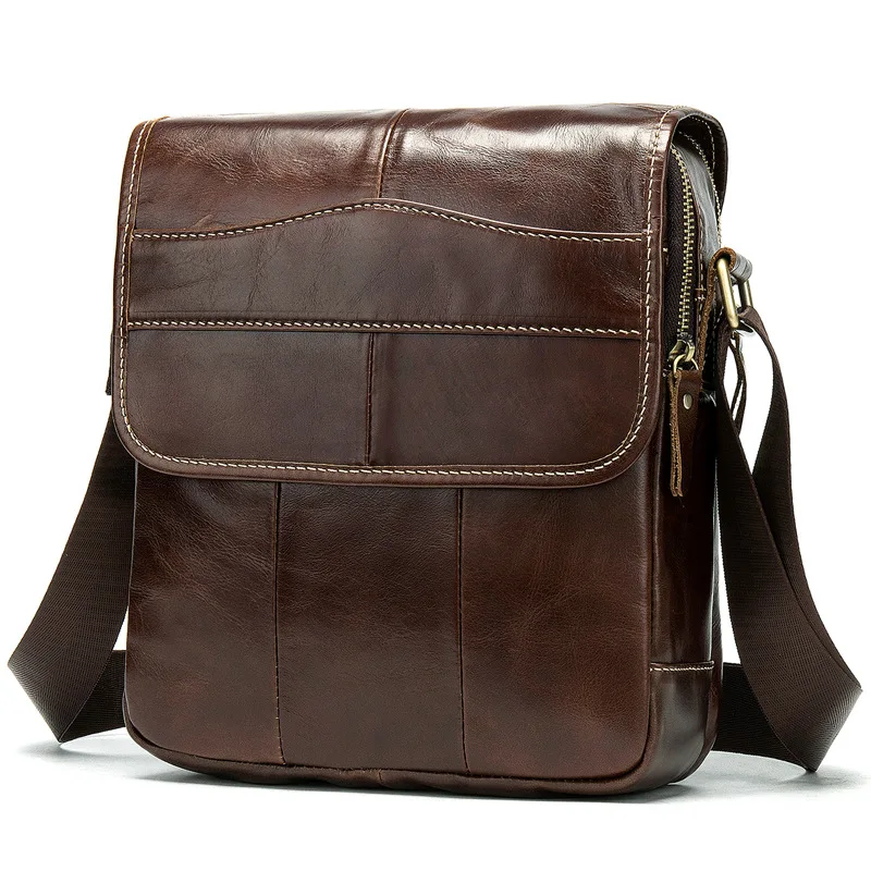 

New High quality real leather Men's shoulder Bag Crossbody phone bag Brand bag