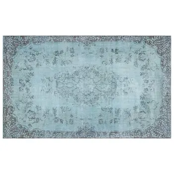 

Handmade Blue Vintage Overdyed Turkish Area Rug 178x294 Cm-5'10''X9'8''