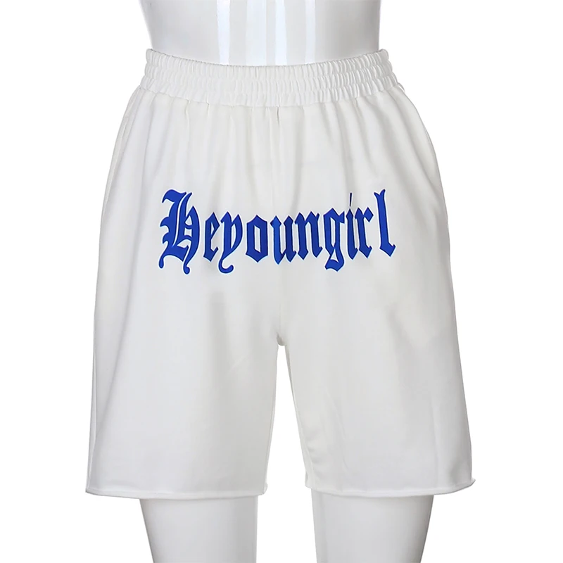 Casual Activewear Jogger Shorts For Women Home Fashion Leisure Outfits Letter Print High Waisted Shorts Summer Harajuku