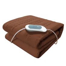Best 150 x 75cm 220V Electric Blanket Electric Tweezers Thermostat Electric Blanket Safety Electric Blanket with Plug Converter