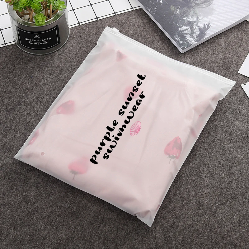 best Gift Bags & Boxes 50pcs Frosted zip seal ziplock plastic bags for clothing Zipper Bags with Logo Printed for Clothing Coat Jeans Hoodies Package lavender bags