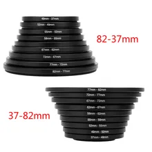 9 шт. металлические повышающие кольца алюминиевый Универсальный адаптер для объектива набор фильтров 37-49-52-55-58-62-67-72-77mm