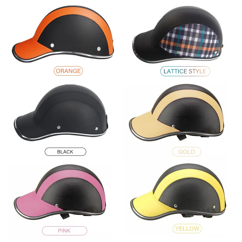 Mosodo Motorcycle Helmet Half Face Baseball Cap Bicycle Vintage Helmet for Men Women Electric Vehicle Safety Hard Hat