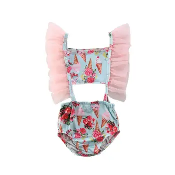 

Pudcoco Toddler Kids Baby Girls Ice Cream Print Bathing Suit Kids Ruffles Tulle Bikini Beachwear Swimsuit Floral Bathing Suit